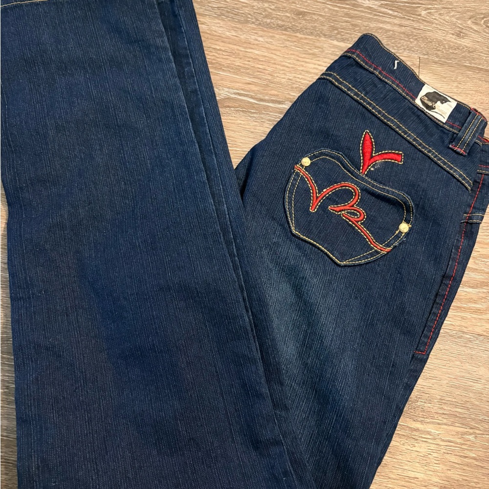 CUTIE CATTY Y2K apple bottom low rise jeans Deadstock nwt XS - Picture 8 of 8